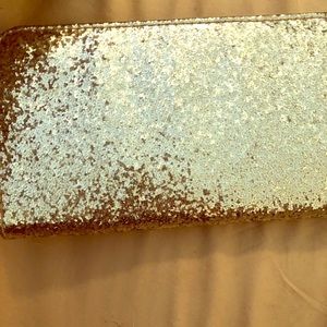 Gold glitter wallet